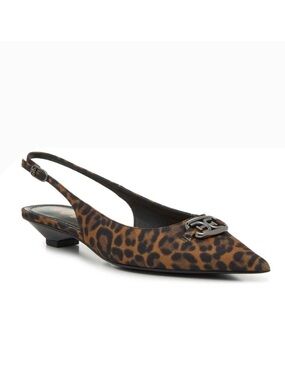 New Sam Edelman Aggie Leopard Print Slingback Pump Size 6